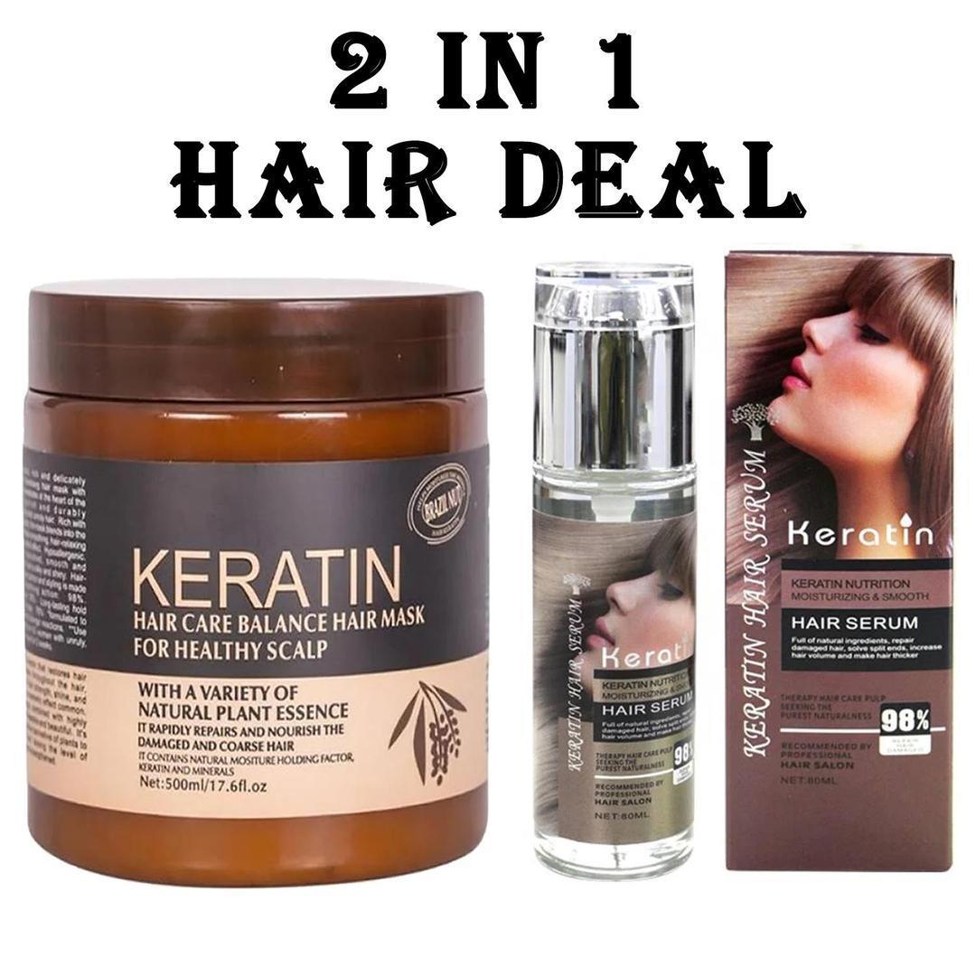 KERATIN HAIR MASK + ONE MORE KERATIN MASK OR KERATIN SERUM FREE
